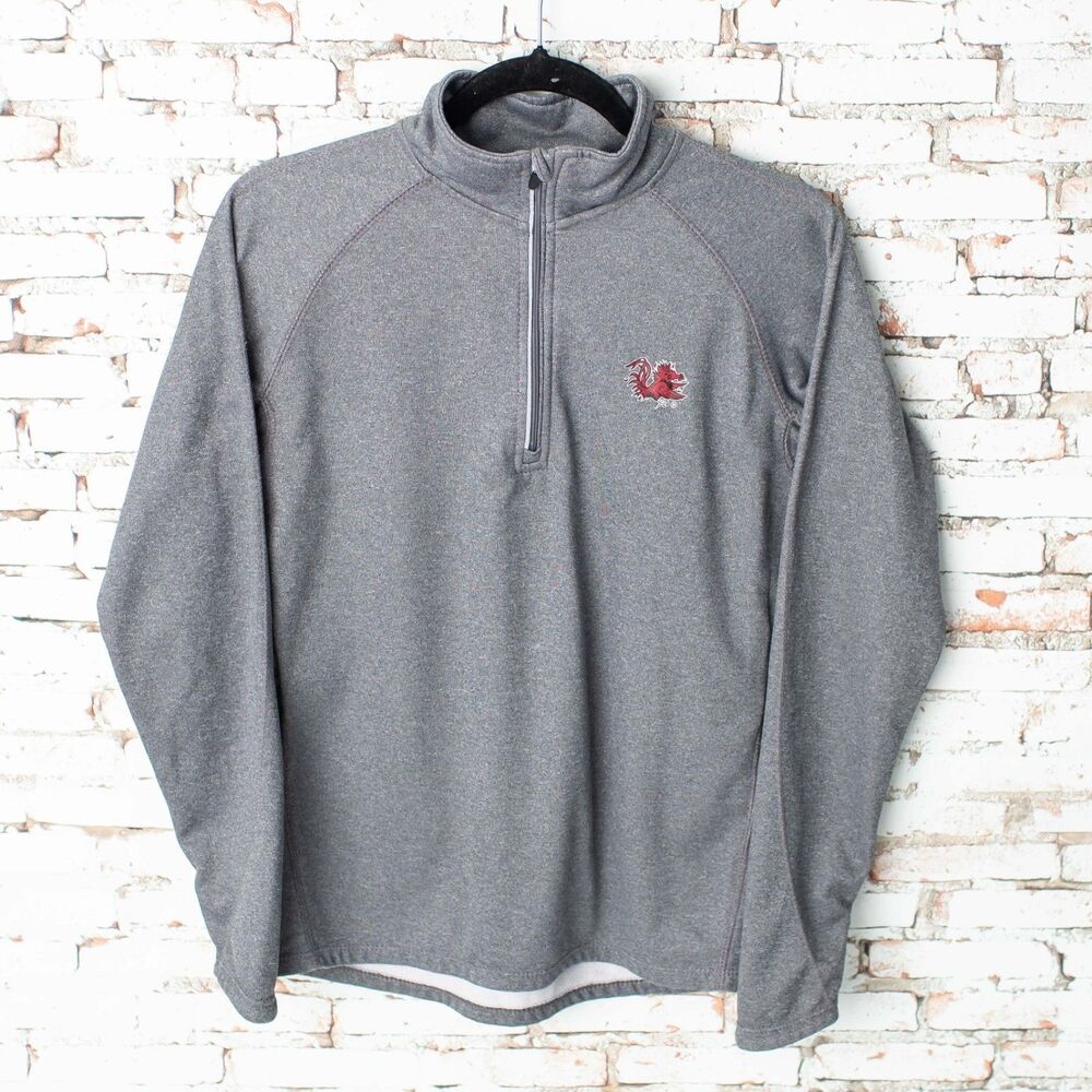 South Carolina Gamecocks Women M 7/9 Gray 1/4 Zip Pullover Knights Apparel